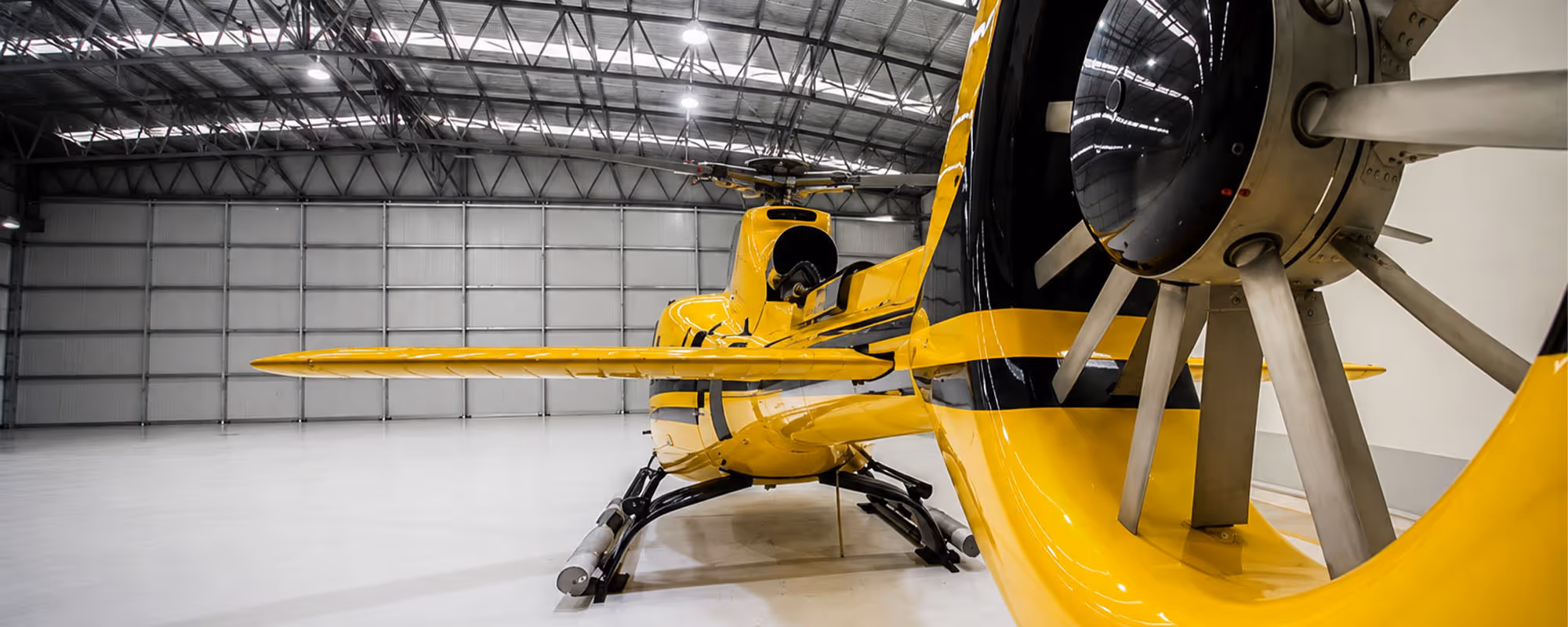 25m open-span aviation hangar built by NWSM for Corsaire in cyclonic Region D, Exmouth Western Australia.