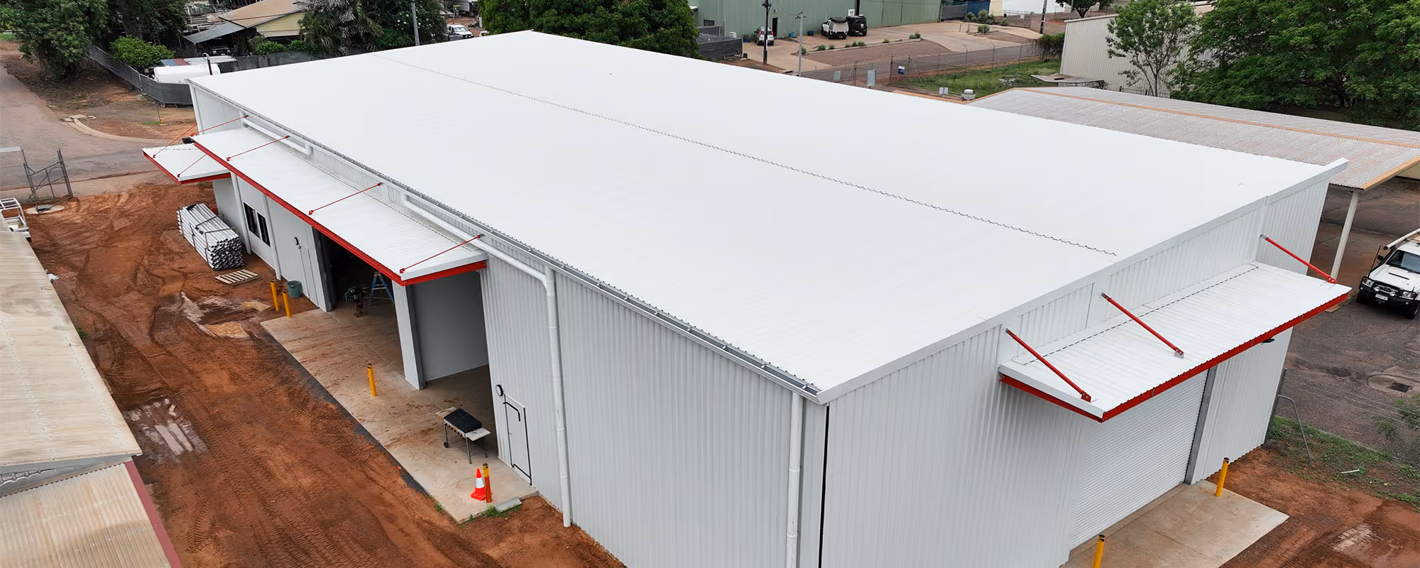 NWSM-built warehouse for Galvins Plumbing in Kununurra, Western Australia.