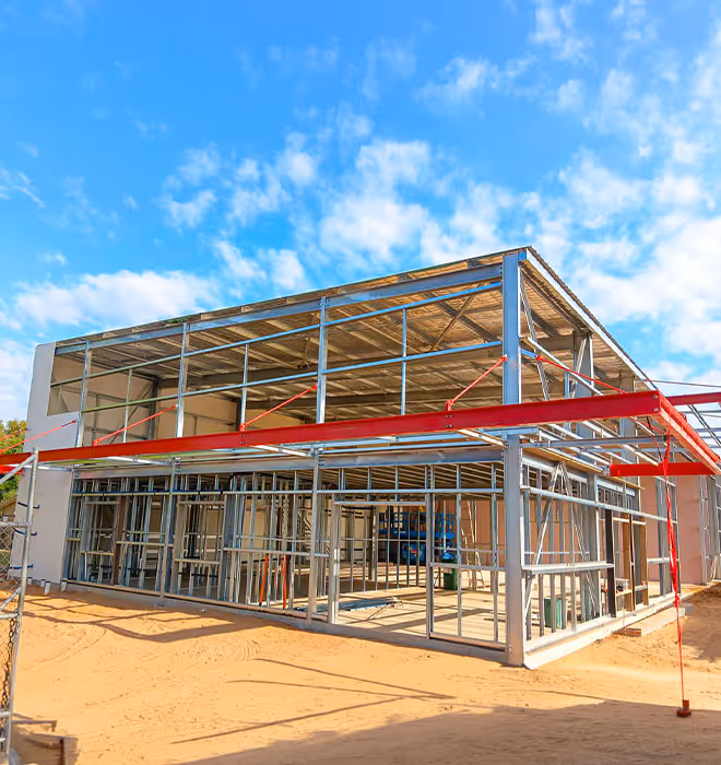 Galvins Kununurra warehouse during construction by NWSM.