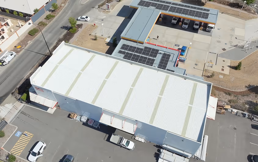 Galvins Plumbing trade hub warehouse build, Ellenbrook WA — project gallery image 6.