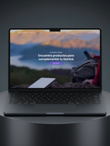 Laptop mostrando desarrollo de la tienda Viral Store.
