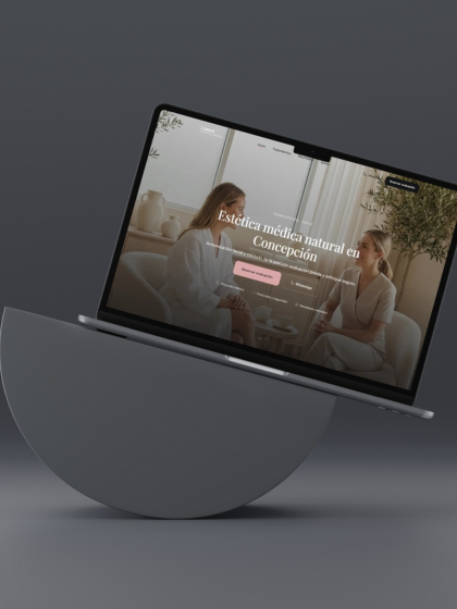 Laptop mostrando desarrollo de la tienda Viral Store.