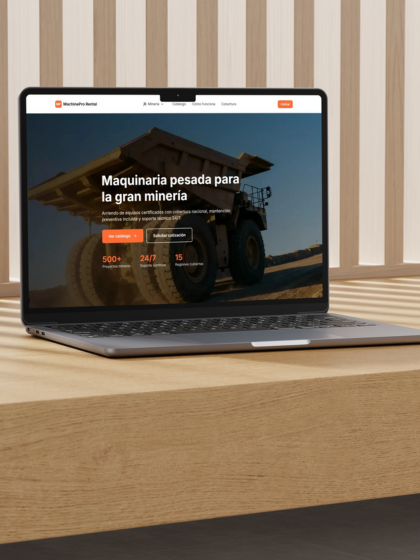 Laptop mostrando desarrollo de la tienda Viral Store.