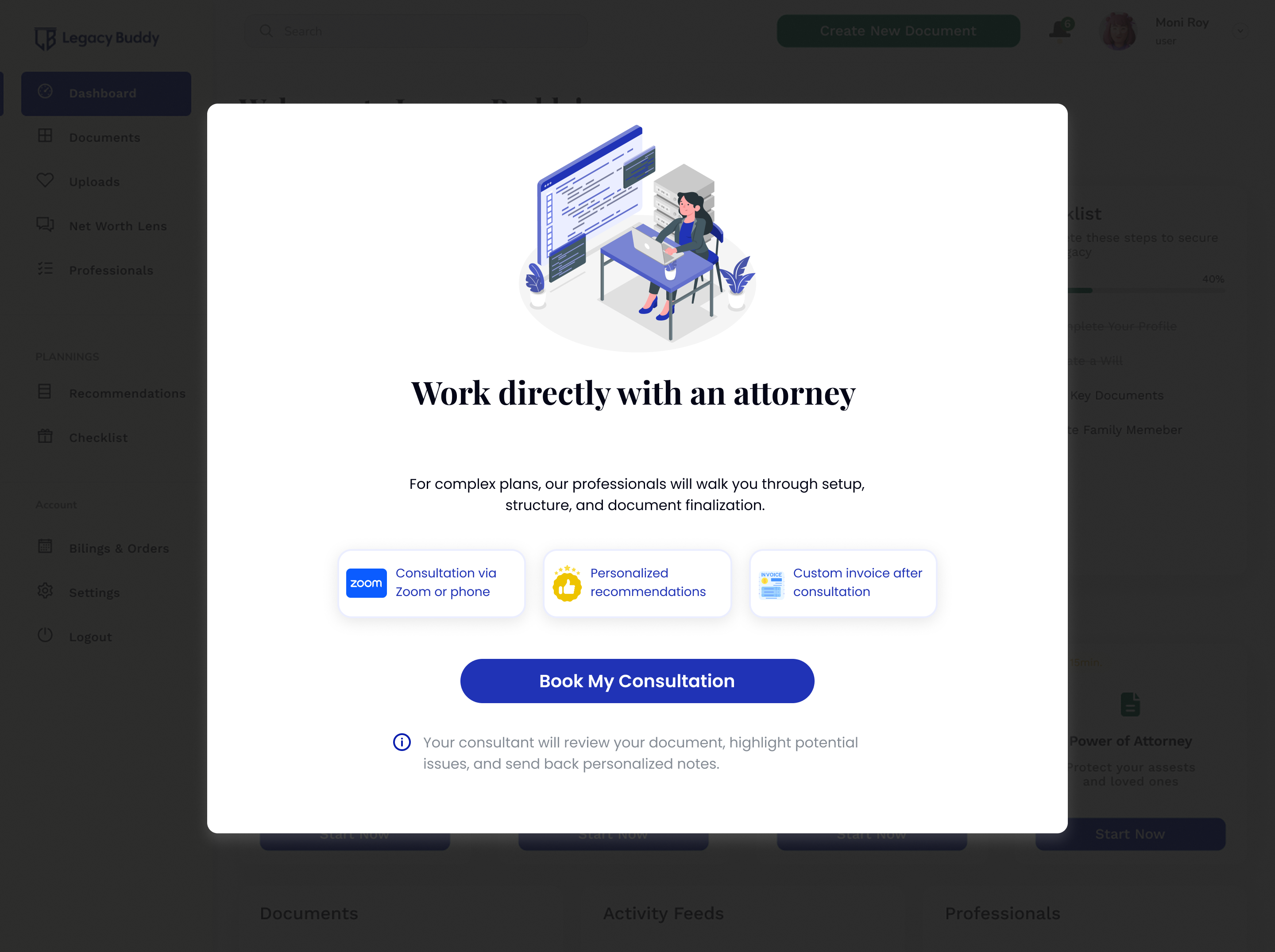 Legacy Counsel feature