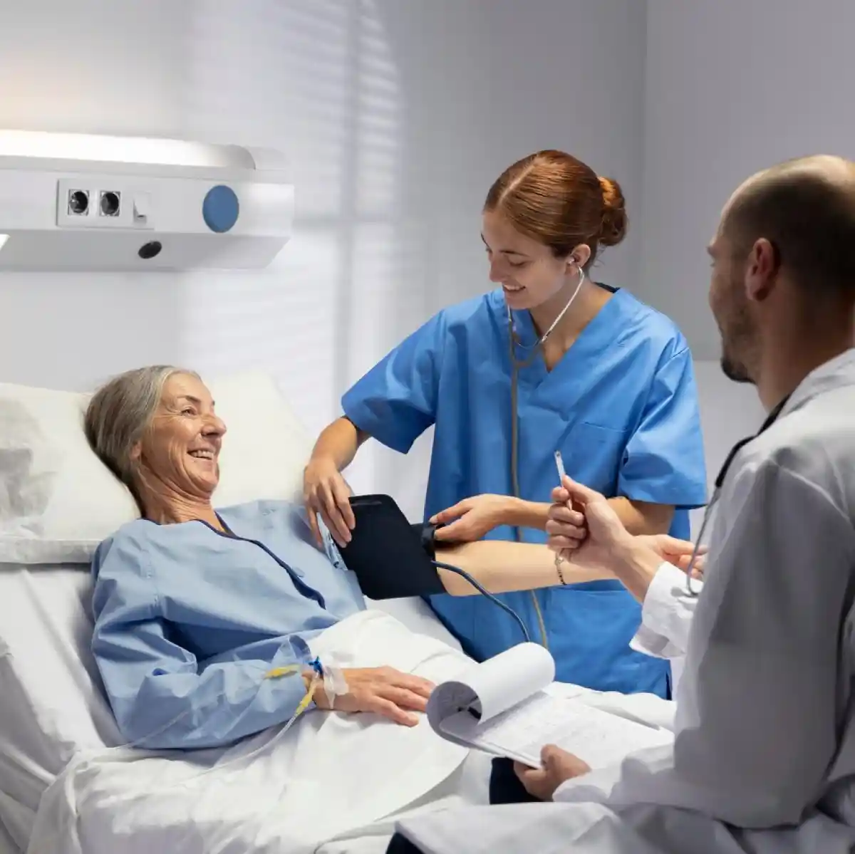 talking with a patient