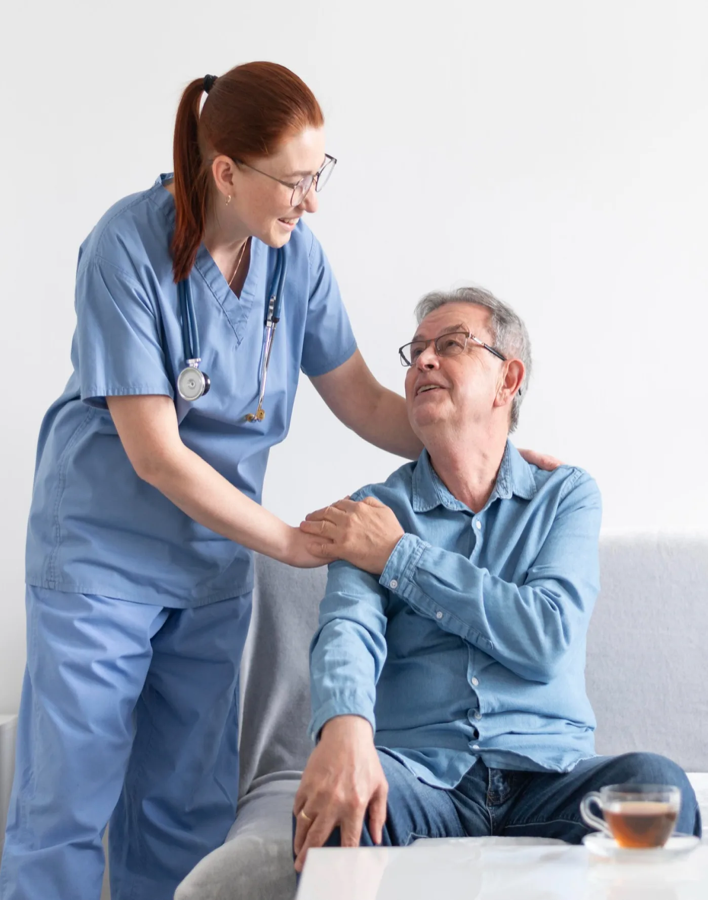 nurse take care of a patient