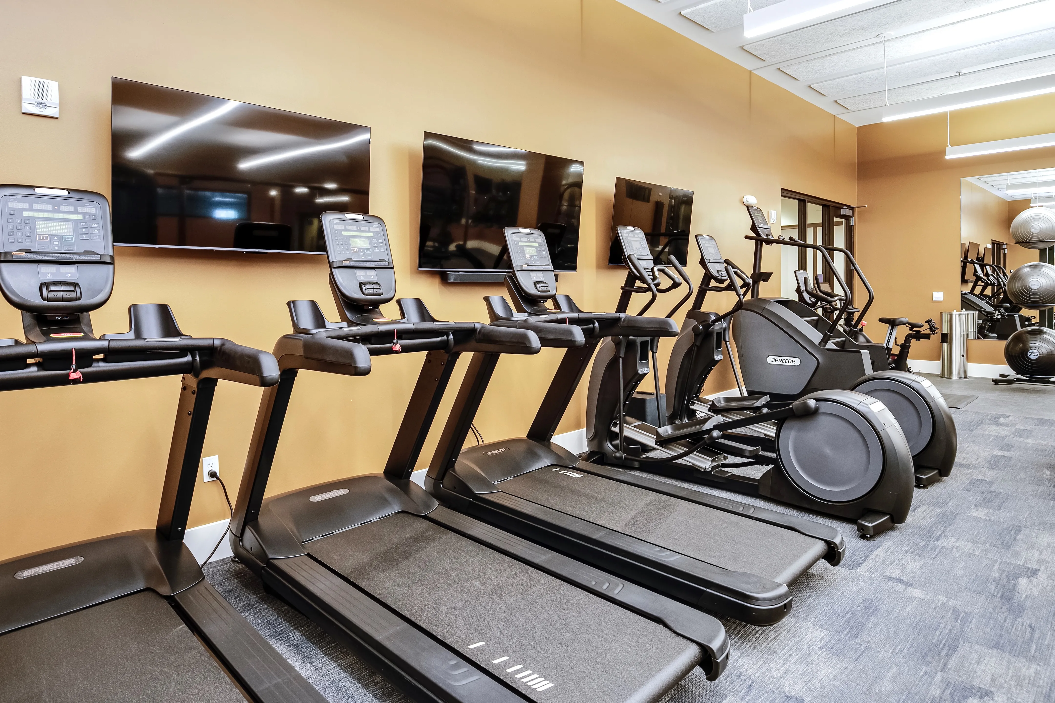 Fitness Center with stairclimber and treadmills