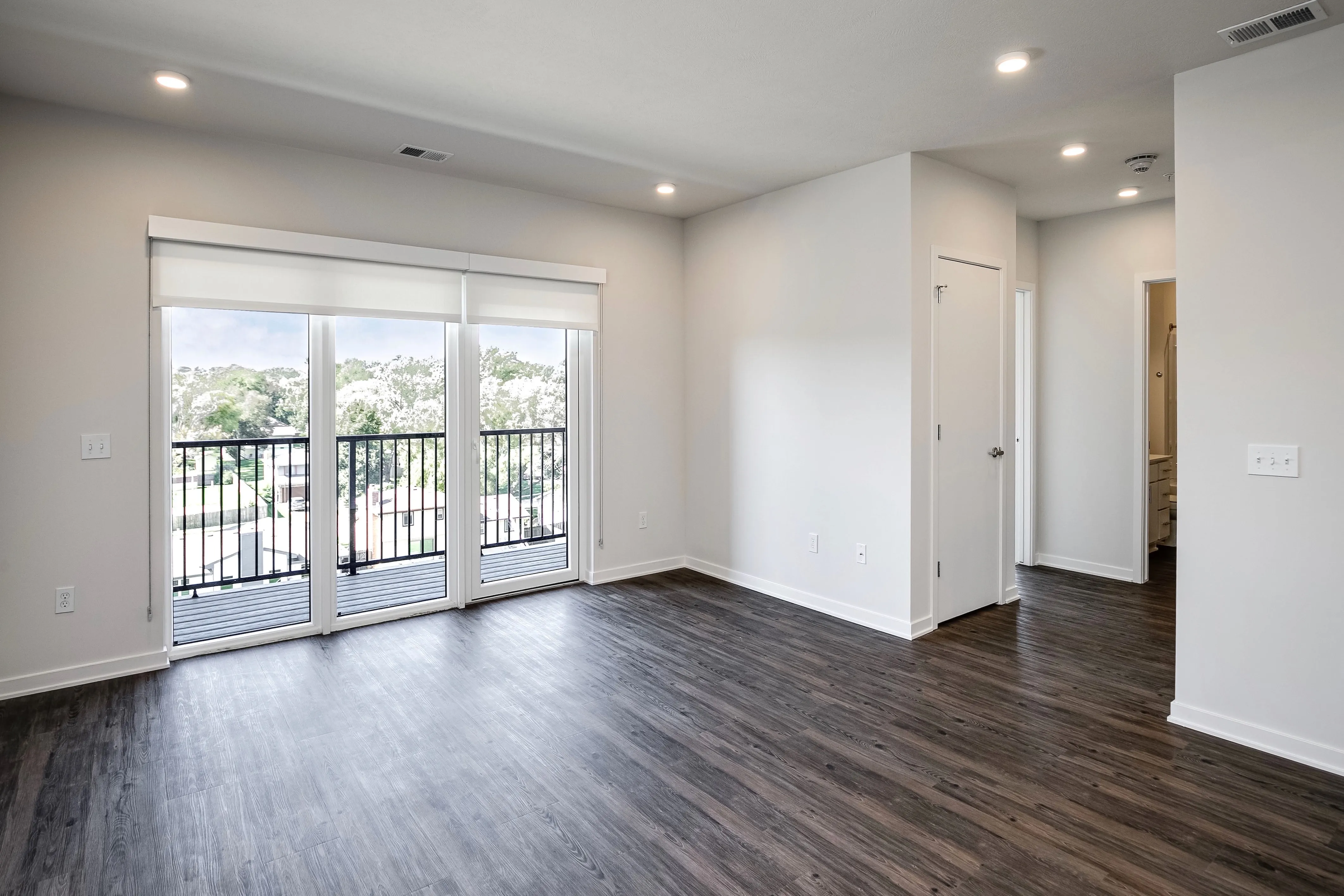 Empty Living room with large windows