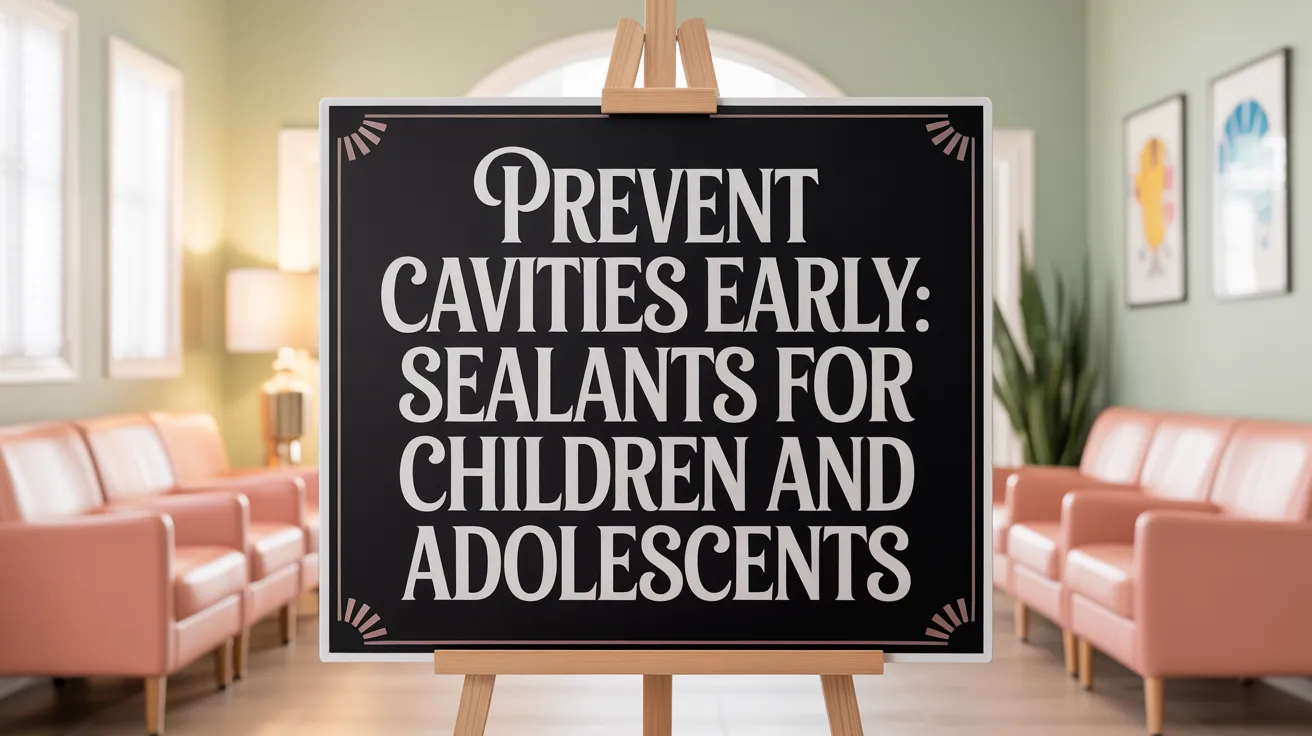 Prevent Cavities Early: Sealants for Children and Adolescents