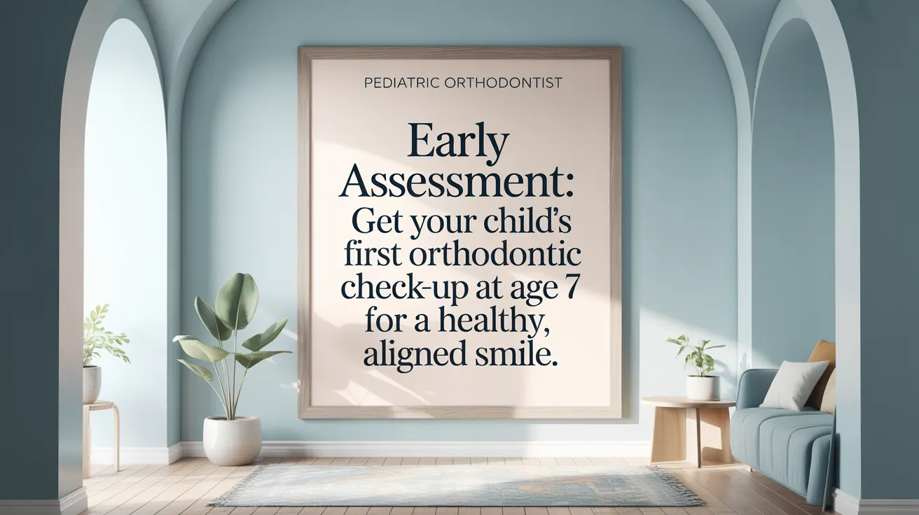 Early Assessment: Get your child's first orthodontic check-up at age 7 for a healthy, aligned smile.