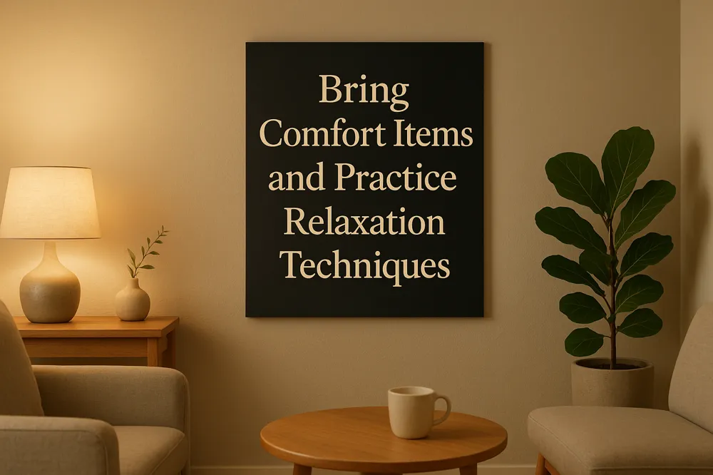 Bring Comfort Items and Practice Relaxation Techniques