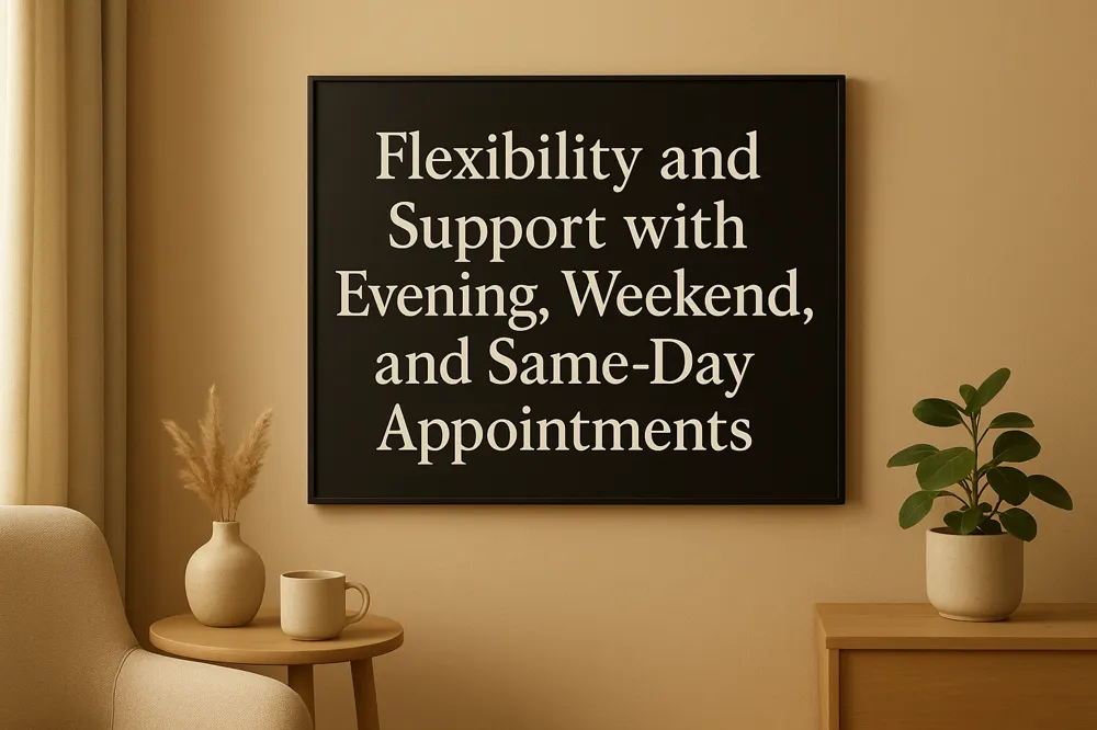 Flexibility and Support with Evening, Weekend, and Same-Day Appointments