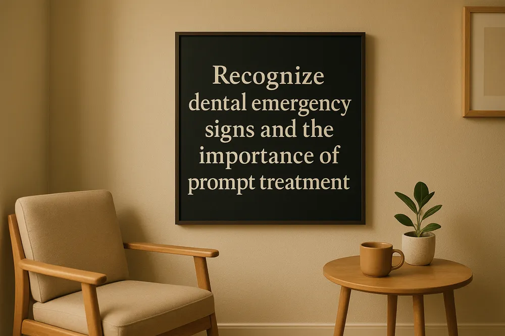Recognize dental emergency signs and the importance of prompt treatment