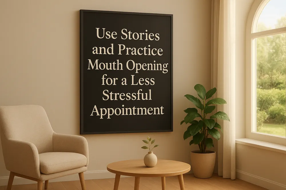 Use Stories and Practice Mouth Opening for a Less Stressful Appointment