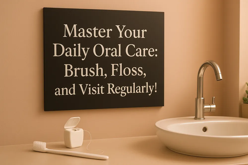 Master Your Daily Oral Care: Brush, Floss, and Visit Regularly!
