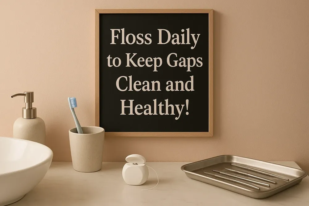 Floss Daily to Keep Gaps Clean and Healthy!