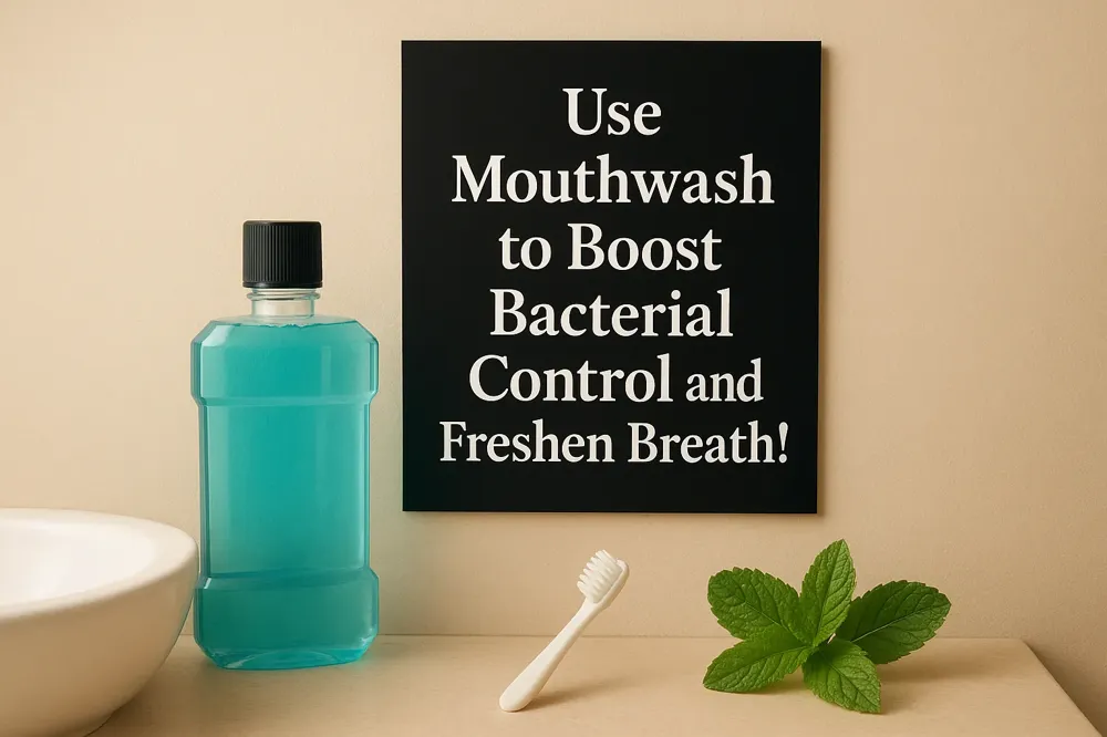 Use Mouthwash to Boost Bacterial Control and Freshen Breath!