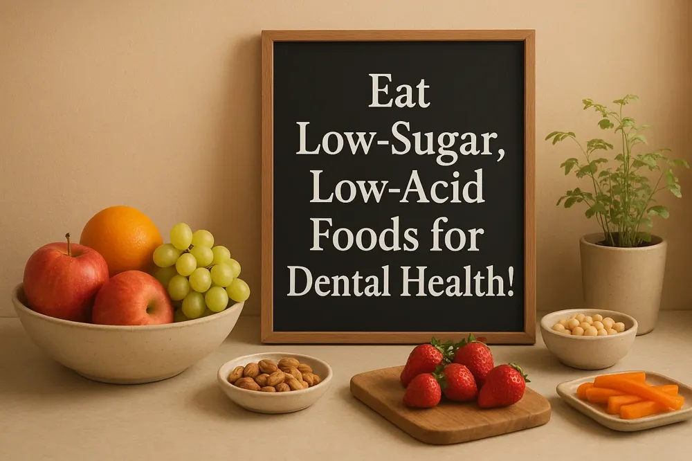 Eat Low-Sugar, Low-Acid Foods for Dental Health!