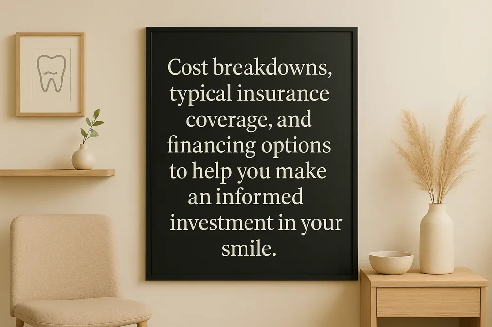 Cost breakdowns, typical insurance coverage, and financing options to help you make an informed investment in your smile.