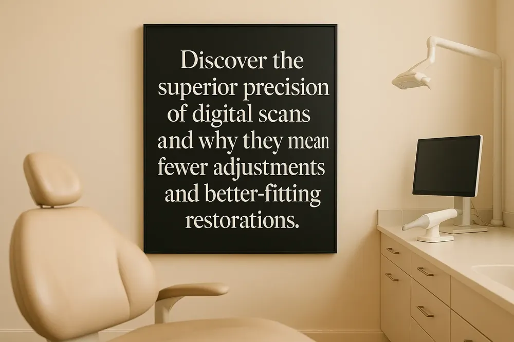 Discover the superior precision of digital scans and why they mean fewer adjustments and better-fitting restorations.