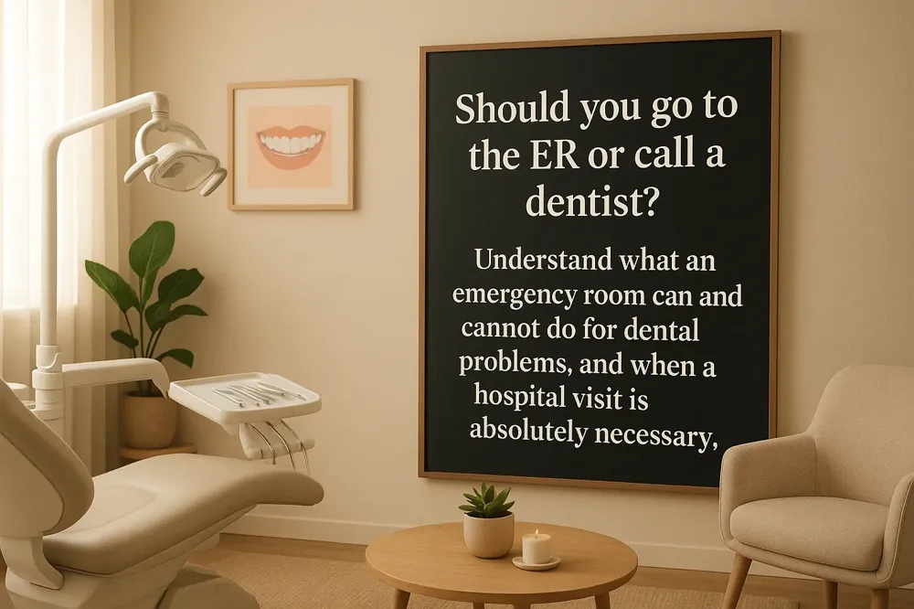 Should you go to the ER or call a dentist? Understand what an emergency room can and cannot do for dental problems, and when a hospital visit is absolutely necessary.