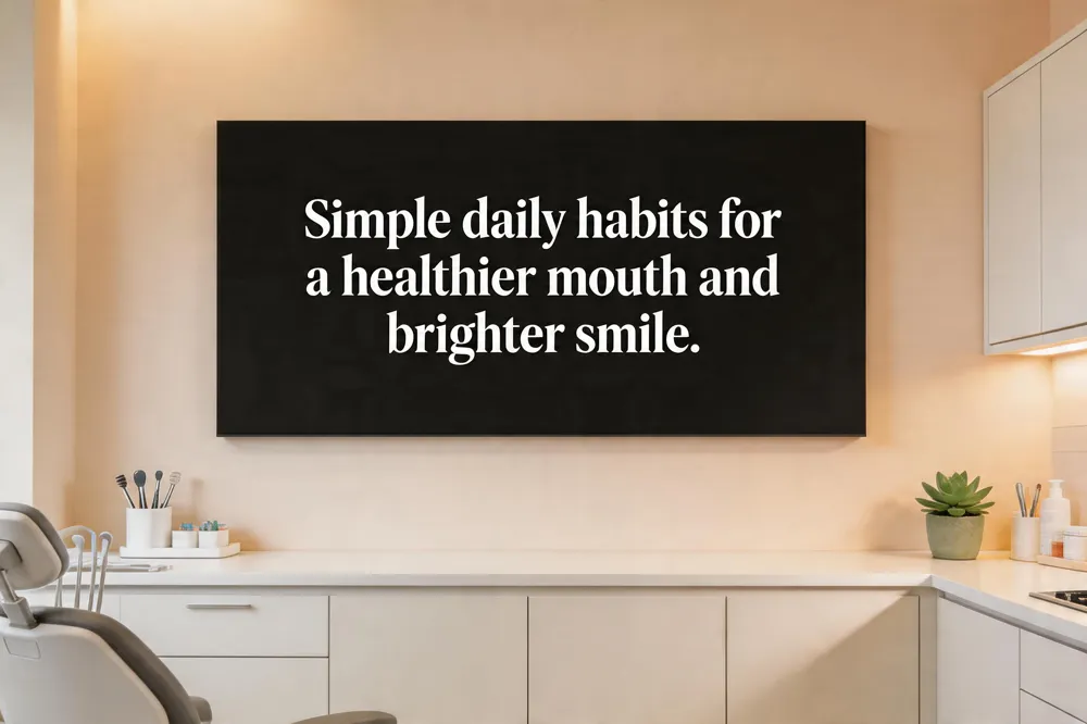 Simple daily habits for a healthier mouth and brighter smile.