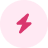 Pink circle with a dark pink lightning bolt icon in the center.