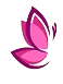 Stylized pink lotus flower icon with three petals in different shades of pink.