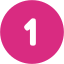 White number 1 inside a pink circle.