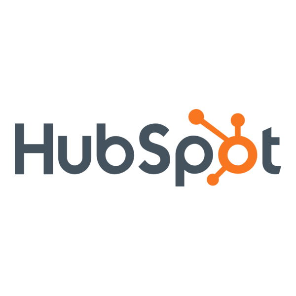 HubSpot logo with the word 'HubSpot' and an orange sprocket symbol integrated into the letter 'o'.