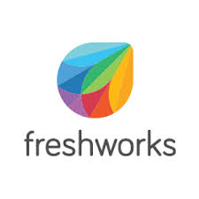 Freshworks company logo with colorful overlapping shapes forming a leaf above the word 'freshworks'.