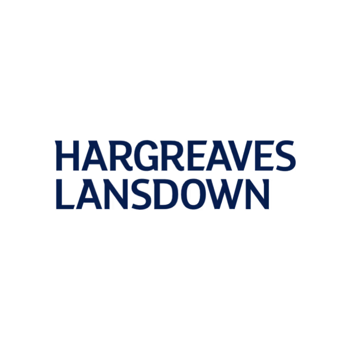 Hargreaves Lansdown company logo in dark blue text on a white background.