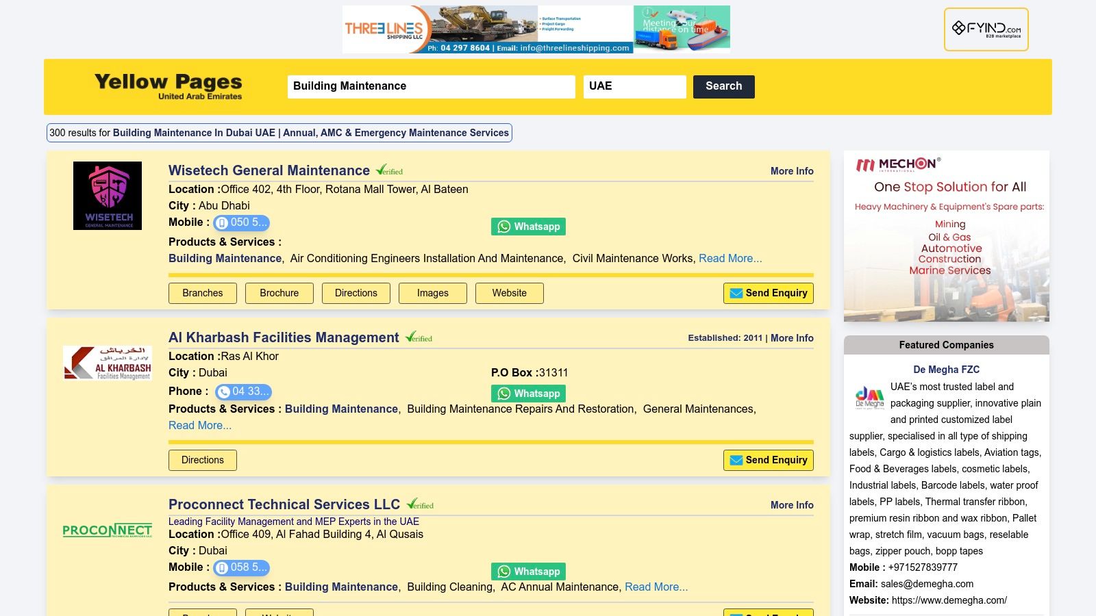 YellowPages UAE - Building Maintenance