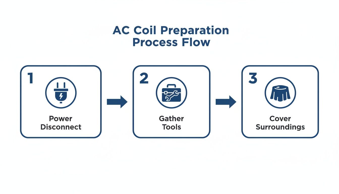 Infographic about cleaning ac coils