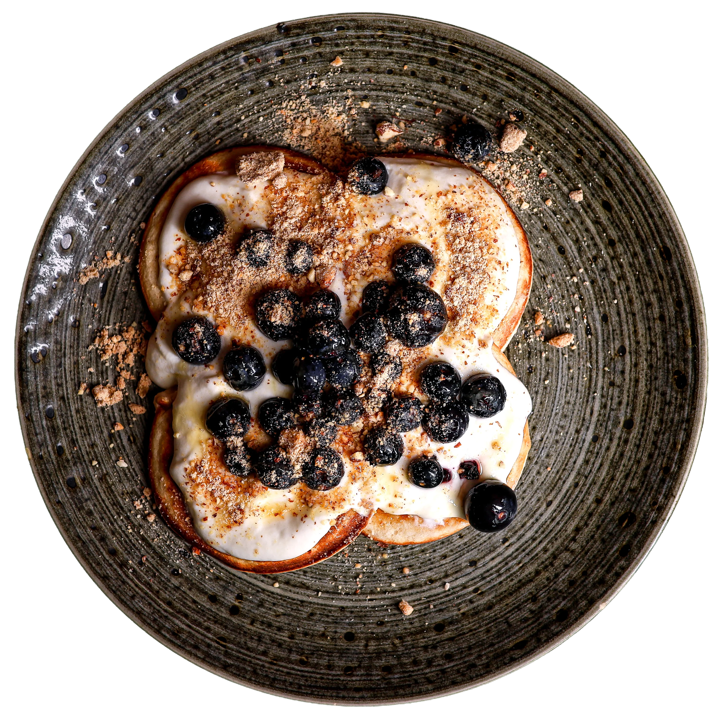 Slika ovsenih palačinki sa borovnicom i whey proteinom