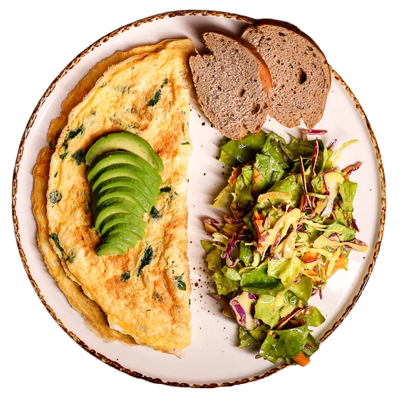 Slika omleta sa avokadom 