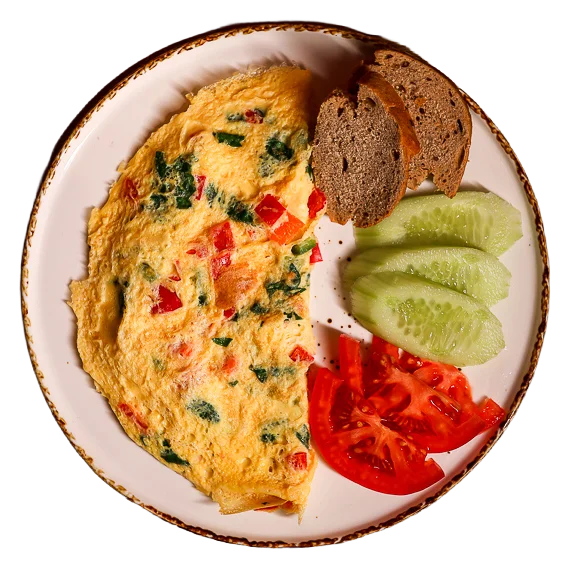 Slika povrće omleta