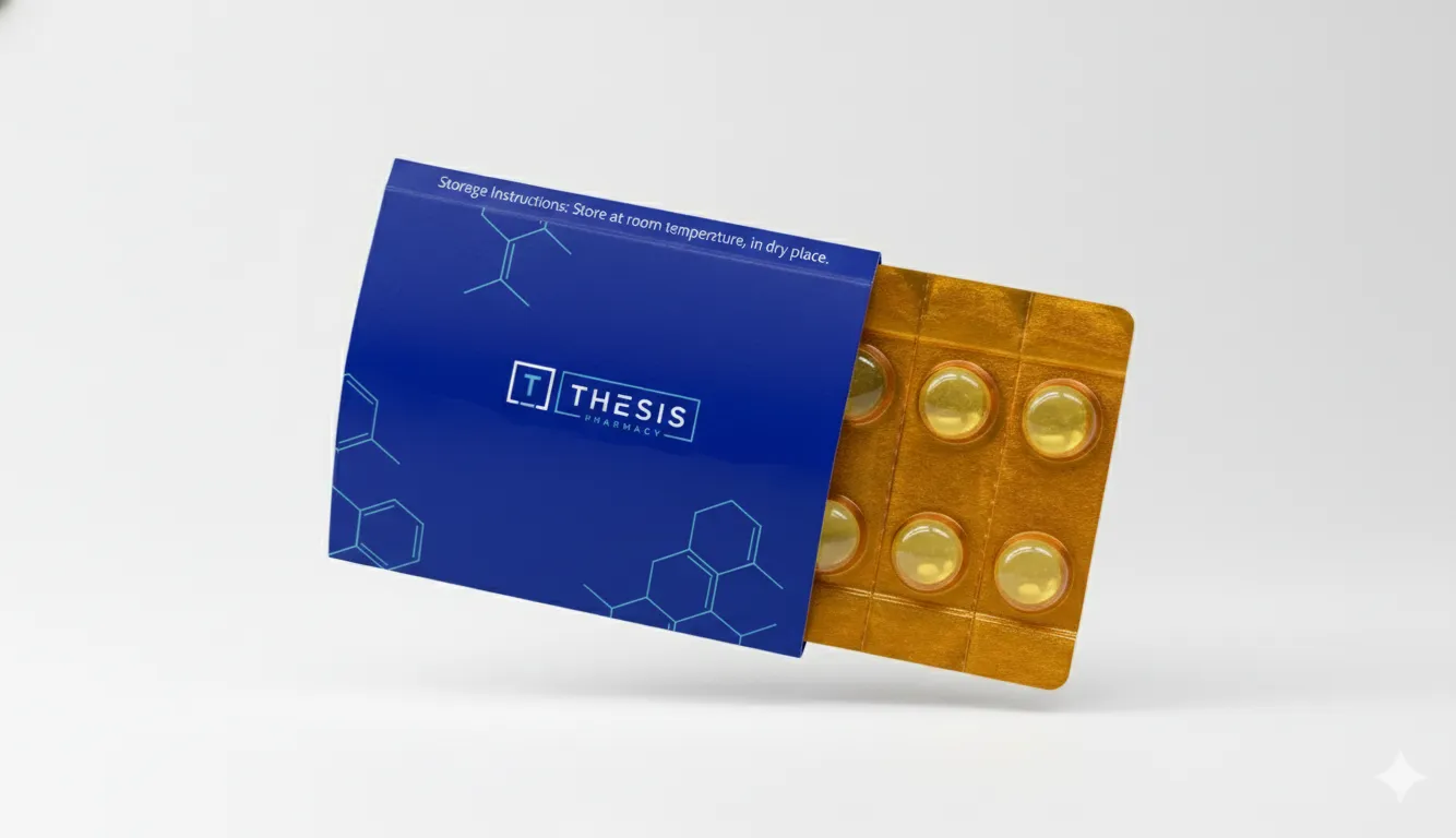 a product photo of a Thesis Pharmacy rapid dissolve tablet