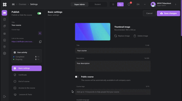 Courses are automatically available to all employees, and new hires get instant access the moment they join.