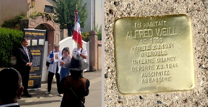 Pose de Stolpersteine en mémoire des victime de la Shoa