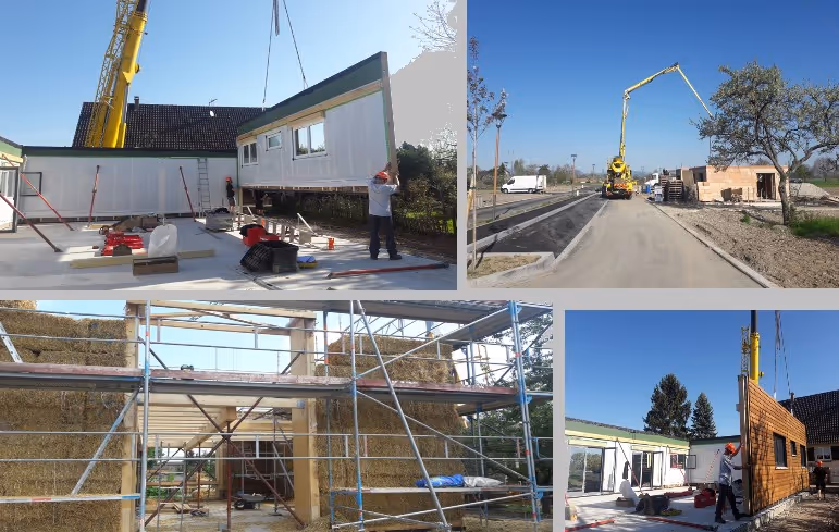 Les premières maisons sortent de terre dans le nouveau quartier Hinter den Gaerten