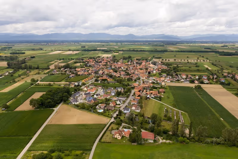 Vue aérienne de Mackenheim