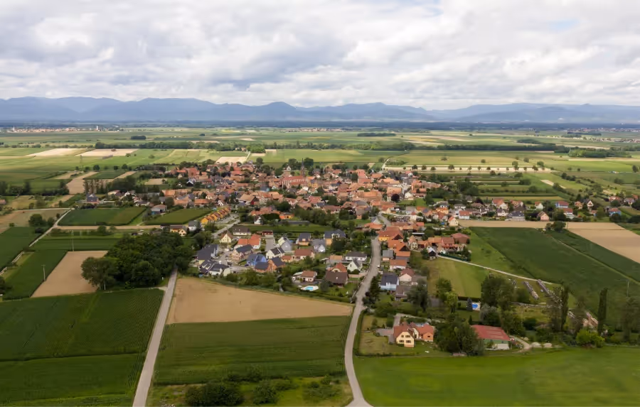Vue aérienne de Mackenheim