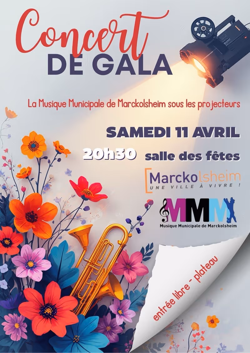 Affiche du oncert de gala du samedi 11 avril à Marckolsheim
