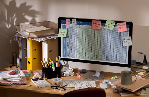 A table having schedules showing no more spreadsheet chaos.