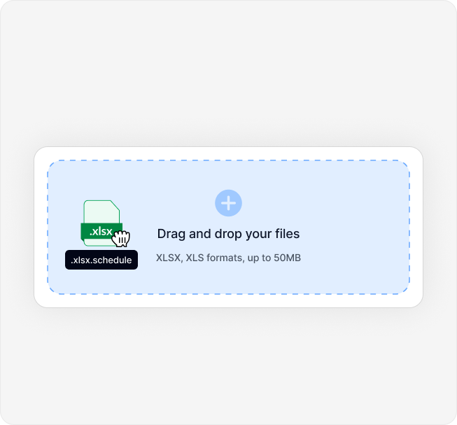 An image of "drop your files" with some description of it