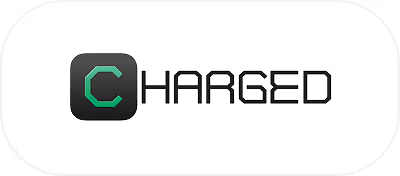 Logo with a green letter C inside a black rounded square followed by the word 'HARGED' to form the word 'CHARGED'.