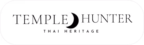 Temple Hunter Cham Heritage logo with a crescent moon illustration.