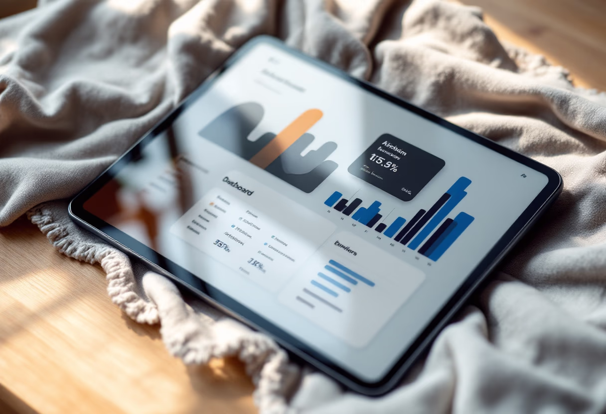 [interface] image of a dashboard on a tablet (for an ai education tech company)