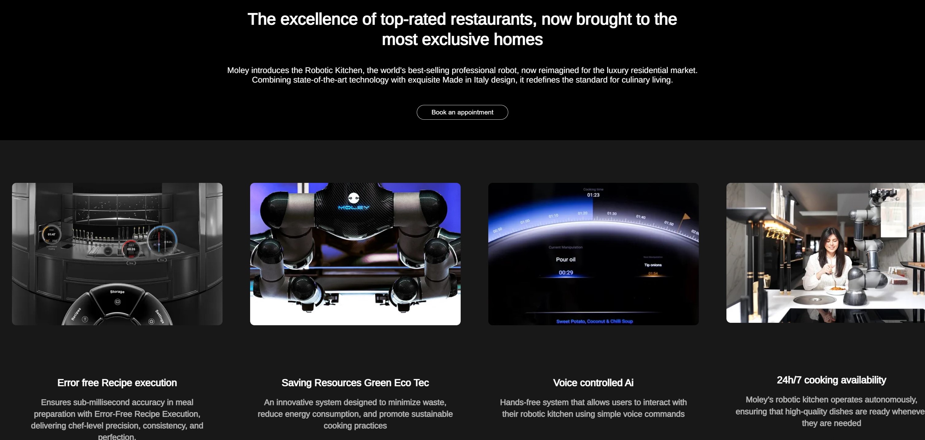 A website redesign for Moley Robotics 